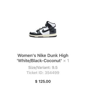 Nike Dunk High Sneakers White and Black